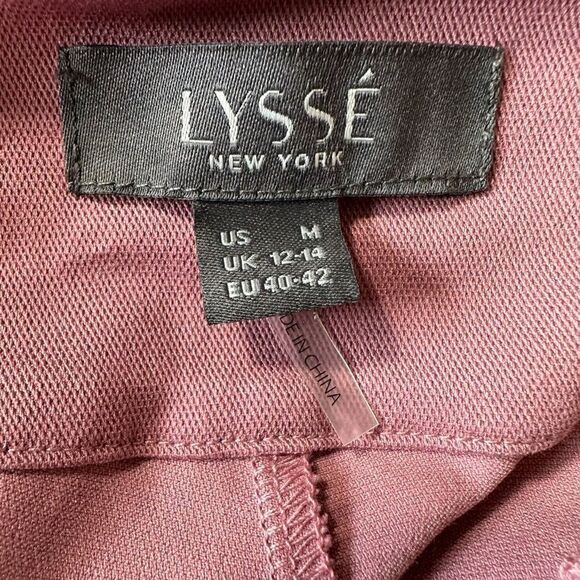 LYSSE Women’s High Waist Cropped Pants Pink/Purple Size Medium - Picture 2 of 7